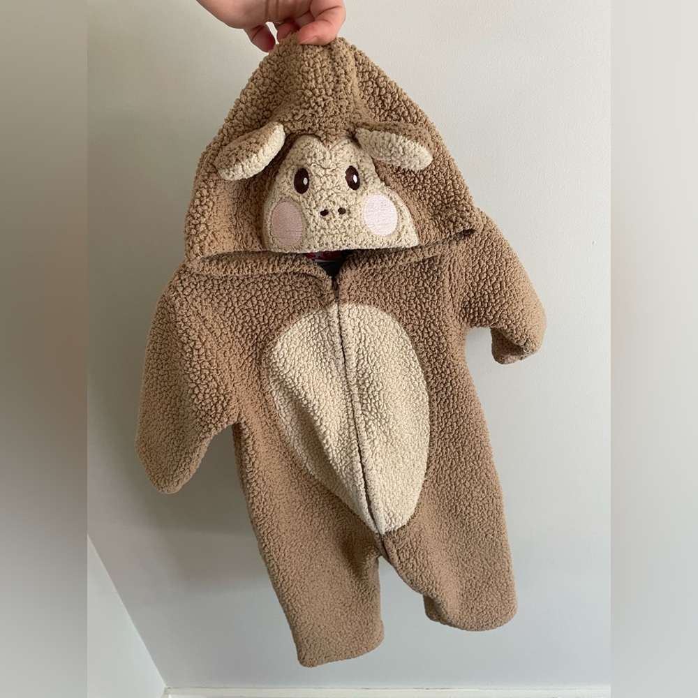 Cozy Tan monkey costume 12M